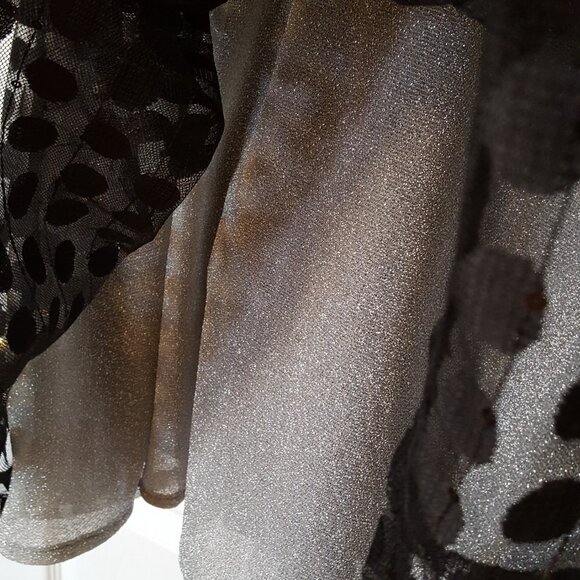 4 Ever Free Girls Formal Party Dress ~ Black and Sparkly Silver ~ Sz. 10 ~ - Picture 4 of 5